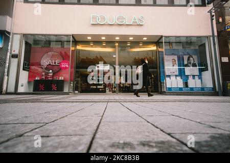 general view of Douglas perfume retail store in the city center of