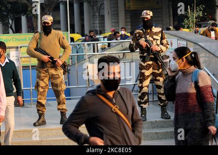 NEW DELHI, INDIA - JANUARY 2: CISF Contingent during the rehearse for ...