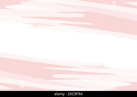 Monochrome Abstract frame texture from brush strokes in trendy pale pink shades. Copyspace. Isolate. Outlayer for banner, web, poster, postcard. Good for invitation, greeting, price label. Vector. EPS Stock Vector