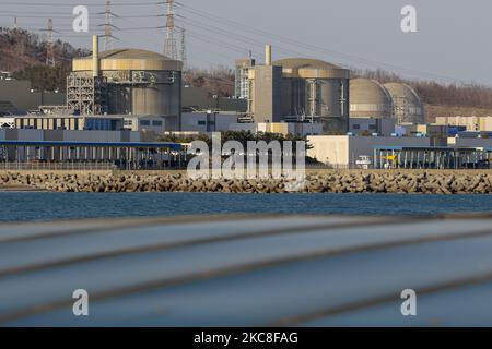 A View of the South Korean first nuclear plant Wolsong 1 react and neclear plant at Wolsong-Myeong, South Korea. (Photo by Seung-il Ryu/NurPhoto) Stock Photo