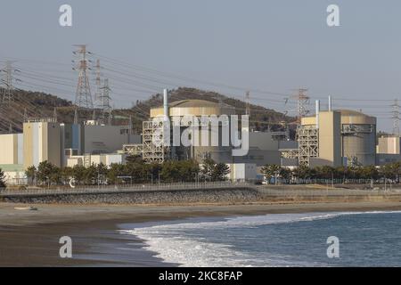 A View of the South Korean first nuclear plant Wolsong 1 react and neclear plant at Wolsong-Myeong, South Korea. (Photo by Seung-il Ryu/NurPhoto) Stock Photo