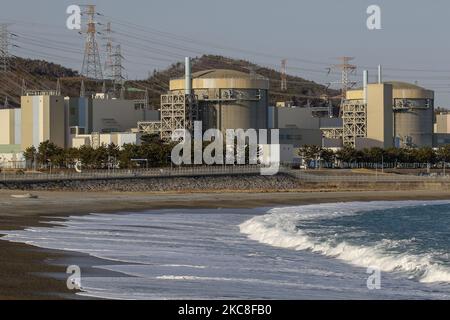 A View of the South Korean first nuclear plant Wolsong 1 react and neclear plant at Wolsong-Myeong, South Korea. (Photo by Seung-il Ryu/NurPhoto) Stock Photo