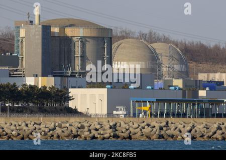 A View of the South Korean first nuclear plant Wolsong 1 react and neclear plant at Wolsong-Myeong, South Korea. (Photo by Seung-il Ryu/NurPhoto) Stock Photo