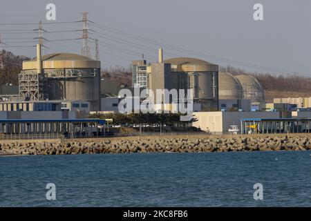 A View of the South Korean first nuclear plant Wolsong 1 react and neclear plant at Wolsong-Myeong, South Korea. (Photo by Seung-il Ryu/NurPhoto) Stock Photo