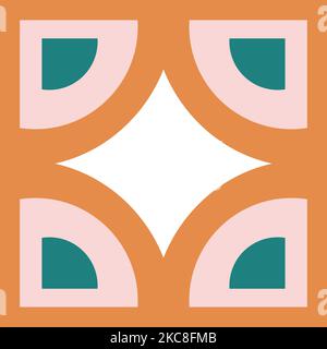 Ornamental square frame of simple geometric shapes in trendy wintery blue hues. Copyspace. Abstract background texture. Isolate. Template for lettering, backdrop for web, poster, card, brochure, Flyer Stock Vector