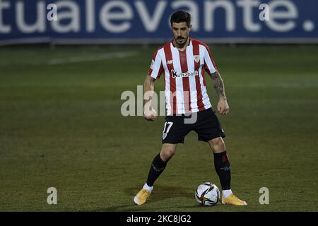 Yuri Berchiche of Athletic in action during the round of 16 of the Copa del Rey between CD Alcoyano and Athletic Club at the Campo Municipal de El Collao on January 28, 2021 in Alcoy, Alicante, Spain. (Photo by Jose Breton/Pics Action/NurPhoto) Stock Photo