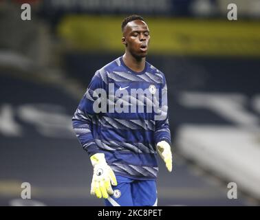 LONDON, ENGLAND - FEBRUARY 04:Chelsea's Edouard Mend during the pre-match warm-up during Premiership between Tottenham Hotspur and Chelsea at Tottenham Hotspur Stadium , London, UK on 04th February 2021 (Photo by Action Foto Sport/NurPhoto) Stock Photo