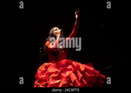 Spanish singer María José Llergo performing at the Teatro Circo Price during the Inverfest Music Festival on February 5, 2021, in Madrid, Spain. (Photo by Jon Imanol Reino/NurPhoto) Stock Photo