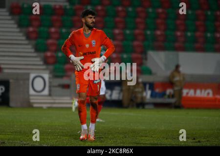 CS Maritimo Goalkeeper Amir Abedzadeh in action during the Liga Nos match  between CD Nacional and CS Maritimo at Estádio da Madeira on March 12, 2021  in Funchal, Madeira, Portugal. (Photo by