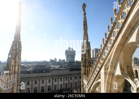 Re-opening of the Duomo of Milan after the forced closure due to the Coronavirus emergency, Milano, Italy, on February 11 2021 (Photo by Mairo Cinquetti/NurPhoto) Stock Photo