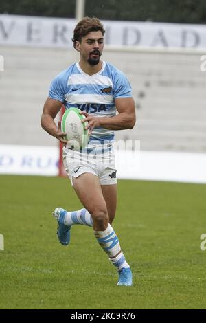 Ignacio Mendy of Argentina during match 21 between Argentina and Kenyan during Day Two of The Madrid Rugby Sevens International Tournament at Universidad Complutense de Madrid on February 21, 2021 in Madrid, (Photo by Oscar Gonzalez/NurPhoto) Stock Photo