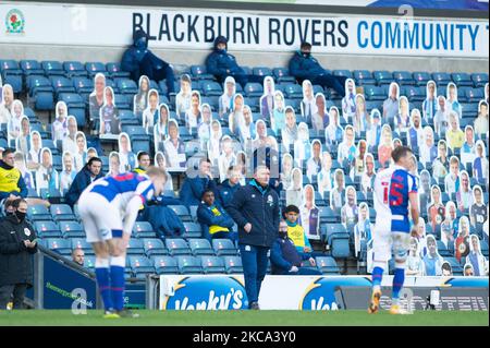 Tony Mowbray, Blackburn Rovers manager, during the Sky Bet Championship match between Blackburn Rovers and Coventry City at Ewood Park, Blackburn on Saturday 27th February 2021. (Photo by Pat Scaasi/MI News/NurPhoto) Stock Photo