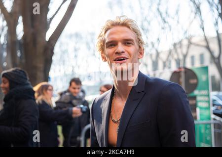 Cody Simpson attends the Emporio Armani fashion show during Milan Men's ...
