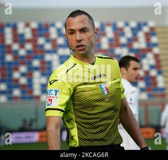 Marco Guida, referee, during the Serie A match between Fc Crotone and Torino Fc on March 07, 2021 stadium 'Ezio Scida' in Crotone, Italy (Photo by Gabriele Maricchiolo/NurPhoto) Stock Photo