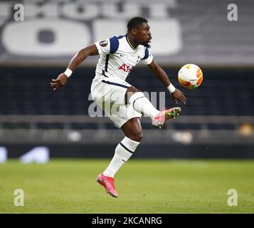 Tottenham Hotspur's Serge Aurier during Europa League Round of 16 between Tottenham Hotspur and GNK Dinamo Zagreb at Tottenham Hotspur Stadium , London, UK on 11th March 2021 (Photo by Action Foto Sport/NurPhoto) Stock Photo