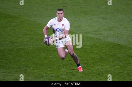 Jonny May of England during Guinness 6 Nations between England and France at Twickenham Stadium , London, UK on 13th March 2021 (Photo by Action Foto Sport/NurPhoto) Stock Photo