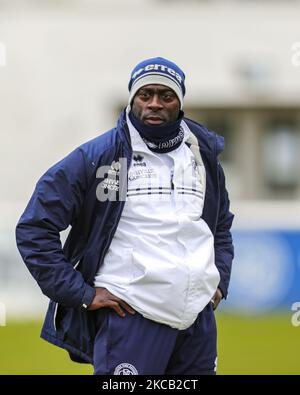 QPR U23 coach Andy Impey during the Professional Development League 2 (South) between Queens Park Rangers and Cardiff City at QPR training ground, Harlington, London on Tuesday 16th March 2021. (Credit: Ian Randall | MI News) (Photo by MI News/NurPhoto) Stock Photo