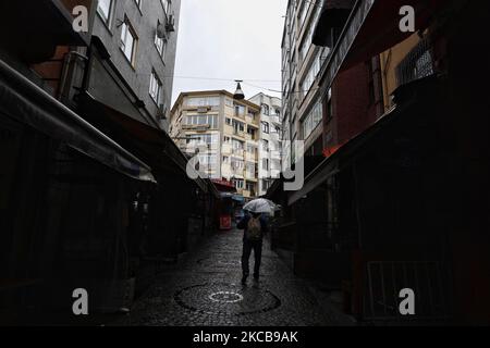 A general view of Istanbul, Turkey, on March 21, 2021 amid the Covid-19 pandemic (Photo by Onur Dogman/NurPhoto) Stock Photo