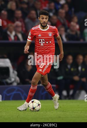 Munich, Germany, 1st November 2022. Noussair Mazrazoui of Bayern Munchen during the UEFA Champions League match at Allianz Arena, Munich. Picture credit should read: Jonathan Moscrop / Sportimage Stock Photo