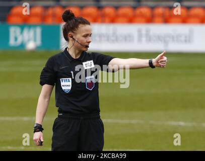 Referee Rebecca Welch during FA Women's Spur League betweenTottenham Hotspur and Bristol City at The Hive Stadium , Edgware, UK on 21st March 2021 (Photo by Action Foto Sport/NurPhoto) Stock Photo