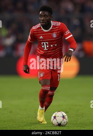 Munich, Germany, 1st November 2022. Alphonso Davies of Bayern Munchen during the UEFA Champions League match at Allianz Arena, Munich. Picture credit should read: Jonathan Moscrop / Sportimage Stock Photo