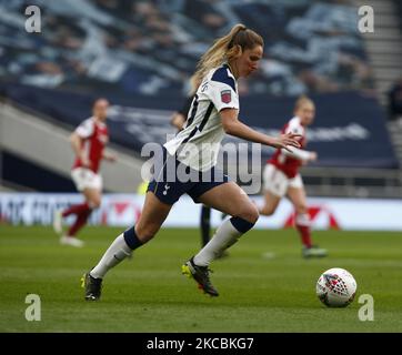 Abbie McManus of Tottenham Hotspur Women (on Loan from Manchester United) during FA Women's Spur League betweenTottenham Hotspur and Arsenal Women at Tottenham Hotspur Stadium , London , UK on 27th March 2021 (Photo by Action Foto Sport/NurPhoto) Stock Photo