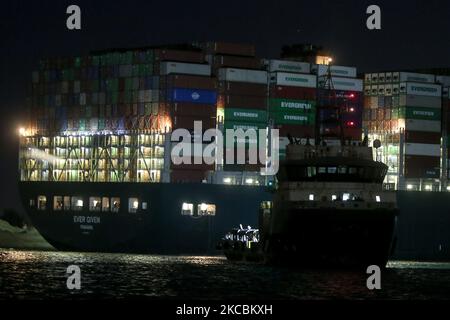 A general view of ''Ever Given'', a container ship which is currently ...