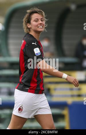 Valentina Giacinti of AC Milan reacts during the Serie A Femminile 