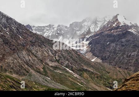 Mountains near the Parkachik Village in the Suru Valley in Zanskar, Ladakh, Jammu and Kashmir, India. (Photo by Creative Touch Imaging Ltd./NurPhoto) Stock Photo