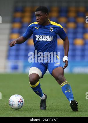 Obed Yeboah of AFC Wimbledon during FA Youth Cup Fourth Round Proper between AFC Wimbledon and Tottenham Hotspur at Plough Lane Ground on 31st March, 2021 in Wimbledon, England. (Photo by Action Foto Sport/NurPhoto) Stock Photo