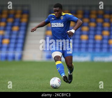 Obed Yeboah of AFC Wimbledon during FA Youth Cup Fourth Round Proper between AFC Wimbledon and Tottenham Hotspur at Plough Lane Ground on 31st March, 2021 in Wimbledon, England. (Photo by Action Foto Sport/NurPhoto) Stock Photo