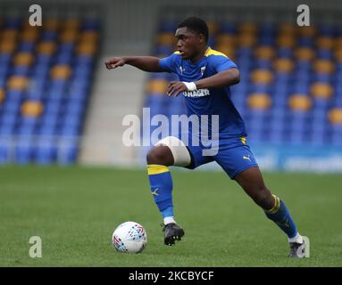 Obed Yeboah of AFC Wimbledon during FA Youth Cup Fourth Round Proper between AFC Wimbledon and Tottenham Hotspur at Plough Lane Ground on 31st March, 2021 in Wimbledon, England. (Photo by Action Foto Sport/NurPhoto) Stock Photo