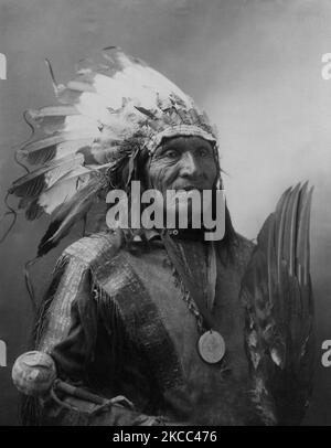 Portrait of He Dog, a member of the Oglala Lakota, 1900. Stock Photo