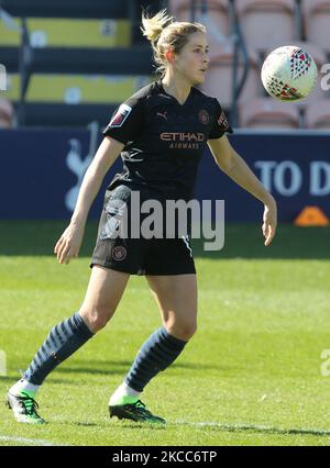 during Barclays FA Women's Super League between Tottenham Hotspur and Manchester City at The Hive Stadium , Barnet UK on 04th April 2021 (Photo by Action Foto Sport/NurPhoto) Stock Photo