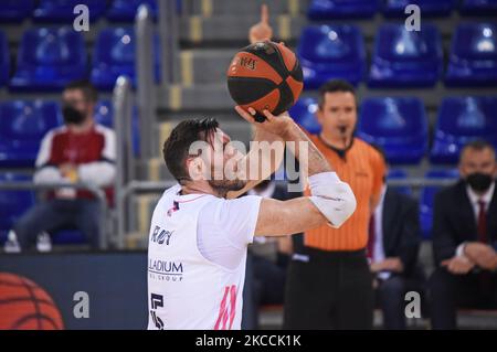 Rudy Fernandez during the match between FC Barcelona and Real Madrid, corresponding to the week 30 of the Liga Endesa, played at the Palau Blaugrana, on 11th April 2021, in Barcelona, Spain. (Photo by Noelia Deniz/Urbanandsport/NurPhoto) Stock Photo