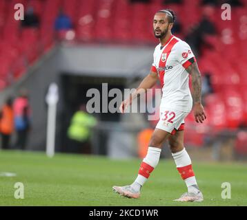 Southampton's Theo Walcott (on loan from Everton) during Emirates FA Cup Semi-Final between Leicester City and Southampton at Wembley stadium, in London, United Kingdom, on 18th April 2021.(Photo by Action Foto Sport/NurPhoto) Stock Photo