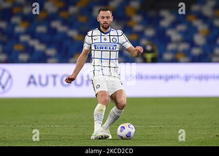 Christian Eriksen of FC Internazionale during the Serie A match between SSC Napoli and FC Internazionale at Stadio Diego Armando Maradona Naples Italy on 18 April 2021. (Photo by Franco Romano/NurPhoto) Stock Photo