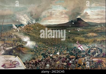 November 25, 1863 - Battle of Missionary Ridge. Stock Photo