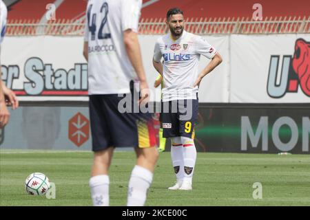 Massimo Coda of US Lecce in action during the during the Serie B match between AC Monza and US Lecce at Stadio Brianteo on May 04, 2021 in Monza, Italy (Photo by Mairo Cinquetti/NurPhoto) Stock Photo