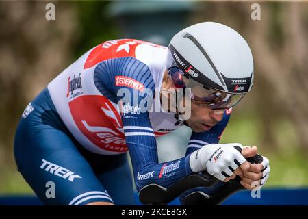 NIBALI Vincenzo (ITA) of TREK - SEGAFREDO during the 104th Giro d'Italia 2021, Stage 1 a 8,6km Individual Time Trial stage from Turin to Turin on May 8, 2021 in Turin, Italy. (Photo by Mauro Ujetto/NurPhoto) Stock Photo