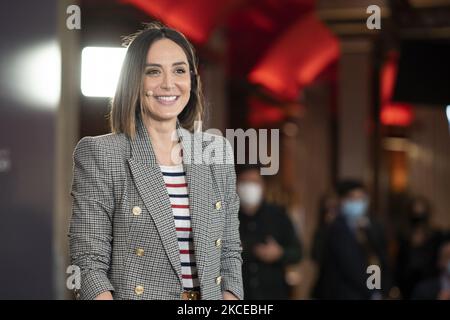 Tamara Falco during the presentation of the book 'Families without a filter: 15 questions for 15 women' during an act at the Teatro Real in Madrid May 11, 2021 Spain (Photo by Oscar Gonzalez/NurPhoto) Stock Photo