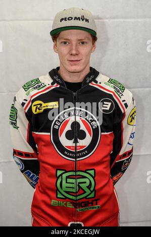Dan Bewley - Belle Vue Aces during the Belle Vue Aces Media Day at the National Speedway Stadium, Manchester on Thursday 13th May 2021. (Photo by Ian Charles/MI News/NurPhoto) Stock Photo