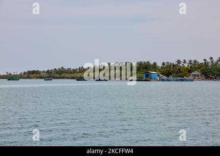 Harbour at Analaitivu Island in the Jaffna region of Sri Lanka. (Photo by Creative Touch Imaging Ltd./NurPhoto) Stock Photo