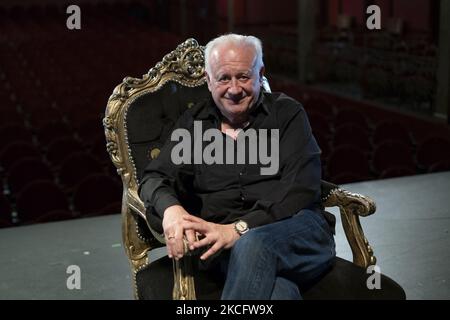 Actor Juan Echanove poses during the portrait session in Madrid, Spain on June 9, 2021. (Photo by Oscar Gonzalez/NurPhoto) Stock Photo