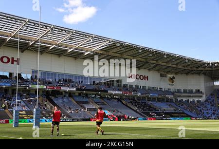 A general view of the stadium prior to the Gallagher Premiership match between London Wasps and Leicester Tigers at the Ricoh Arena, Coventry, UK, on 12th June 2021. (Photo by James Holyoak/MI News/NurPhoto) Stock Photo