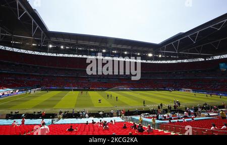 WEMBLEY, United Kingdom, JUNE 13: View of Wembley during European Championship Group D between England and Croatia at Wembley stadium , London on 13th June, 2021 (Photo by Action Foto Sport/NurPhoto) Stock Photo