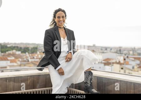 Singer Noa during the portrait session in Madrid, Spain, on July 12, 2021. (Photo by Oscar Gonzalez/NurPhoto) Stock Photo