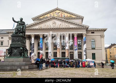 A group of supporters of the AK Parti and the turkish president Recep Tayip Erdogan protested on July 15, 2021 in Munich, Germany. They remembered the victims of the failed coup of 2016 and celebrated it as day of democracy. (Photo by Alexander Pohl/NurPhoto) Stock Photo