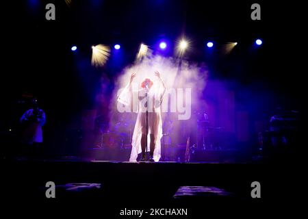 La Rappresentante Di Lista performs live at Carroponte on July 14, 2021 in Milan, Italy. (Photo by Alessandro Bremec/NurPhoto) Stock Photo