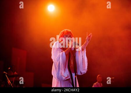 La Rappresentante Di Lista performs live at Carroponte on July 14, 2021 in Milan, Italy. (Photo by Alessandro Bremec/NurPhoto) Stock Photo